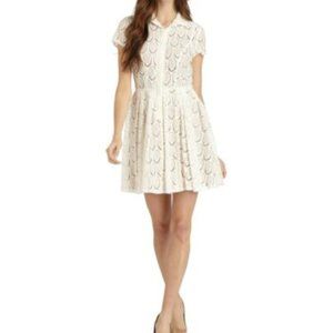 •	BCBGMAXAZRIA Kiran Lace Shirt Dress